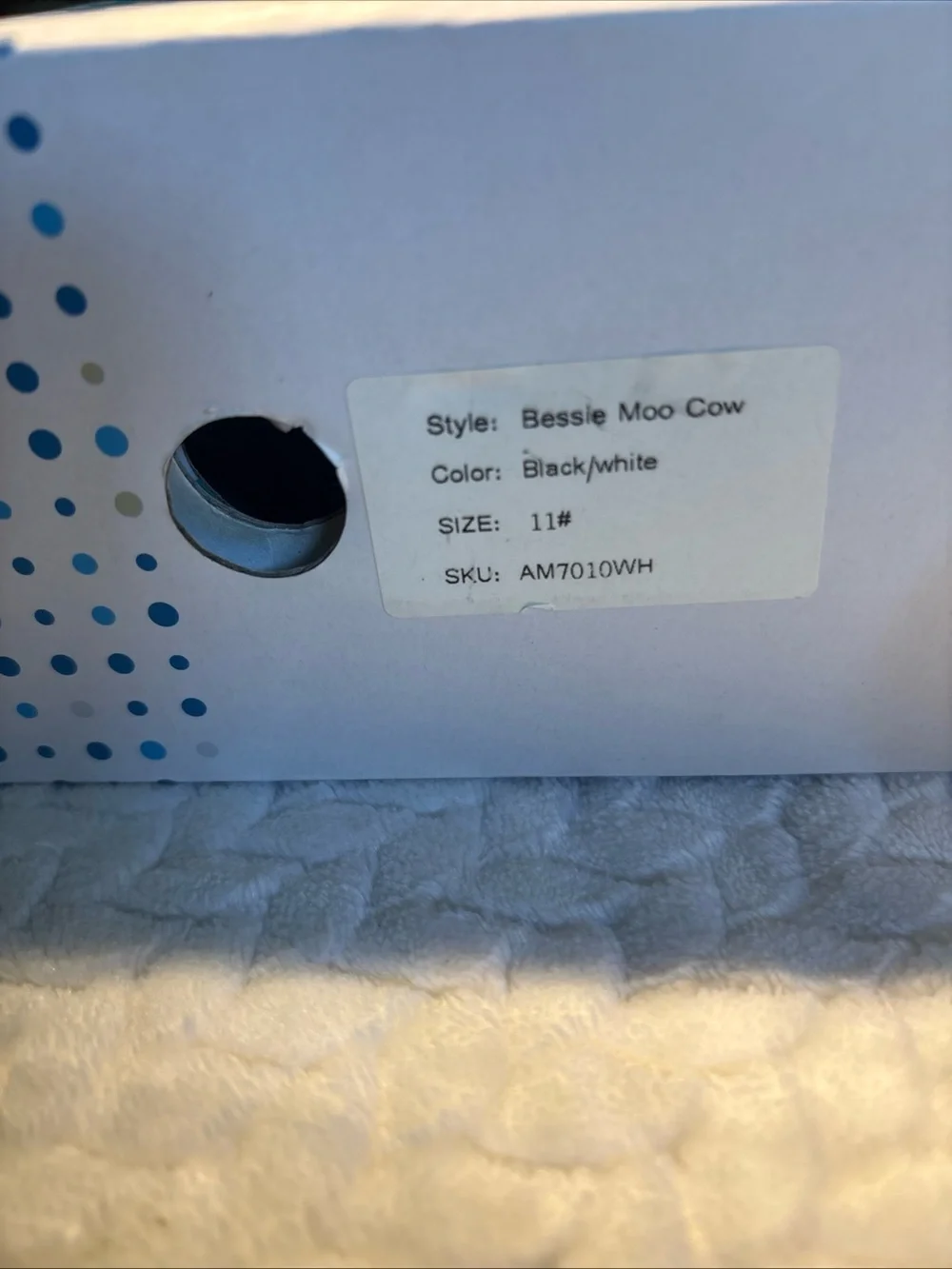 Wee Squeak Bessie Moo Cow  Toddler Squeaky Shoe Size 11 NIB